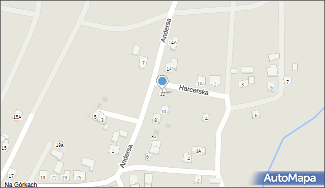 Wilamowice, Andersa Władysława, gen., 12, mapa Wilamowice