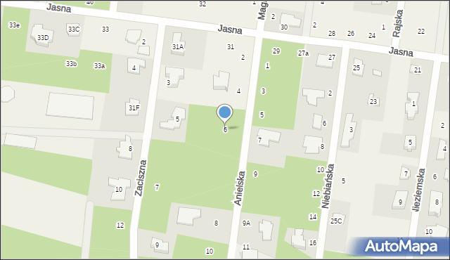 Wilcza Góra, Anielska, 6, mapa Wilcza Góra