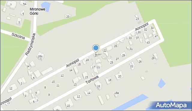 Wołomin, Annopol, 20, mapa Wołomin