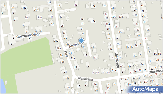 Wrocław, Anczyca Władysława, 3-5, mapa Wrocławia