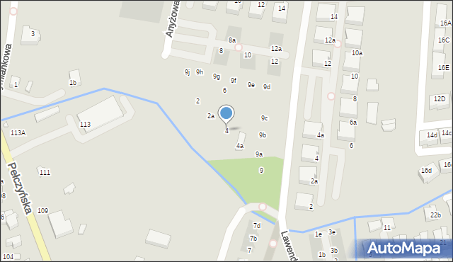 Wrocław, Anyżowa, 4, mapa Wrocławia