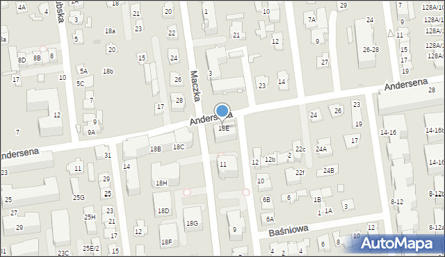 Ząbki, Andersena Hansa Christiana, 18E, mapa Ząbki