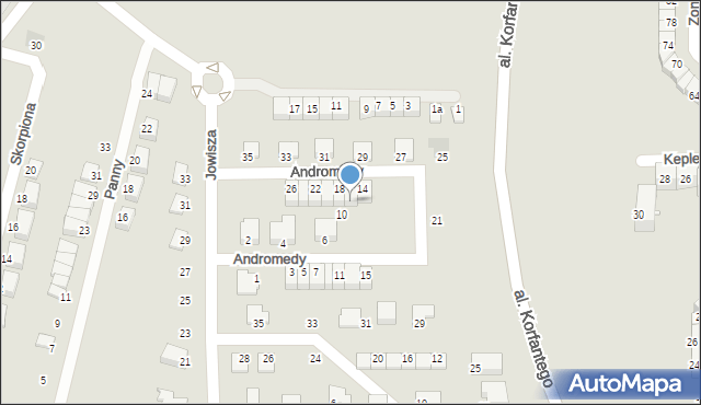 Zabrze, Andromedy, 12, mapa Zabrza