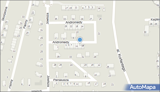 Zabrze, Andromedy, 13, mapa Zabrza