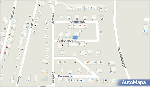 Zabrze, Andromedy, 7, mapa Zabrza