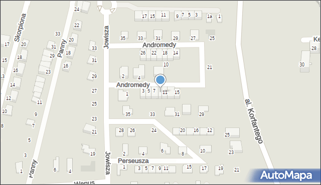 Zabrze, Andromedy, 9, mapa Zabrza