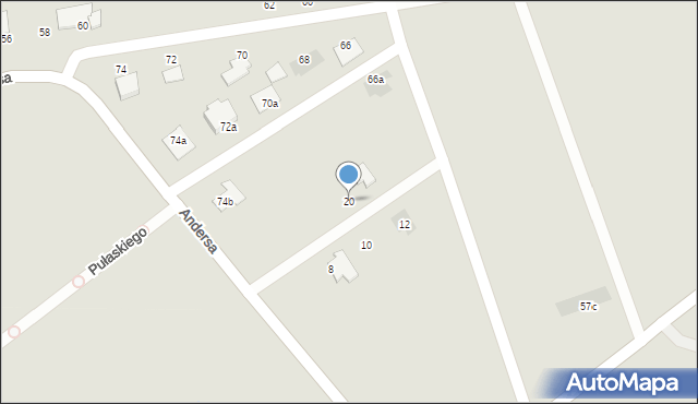 Zambrów, Andersa Władysława, gen., 20, mapa Zambrów