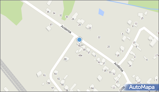 Zawiercie, Andersa Władysława, gen., 51, mapa Zawiercie