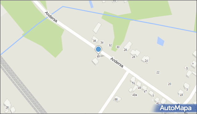 Zawiercie, Andersa Władysława, gen., 57, mapa Zawiercie