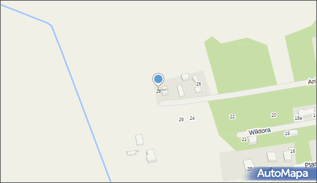 Żelechów, Aniówka, 28, mapa Żelechów