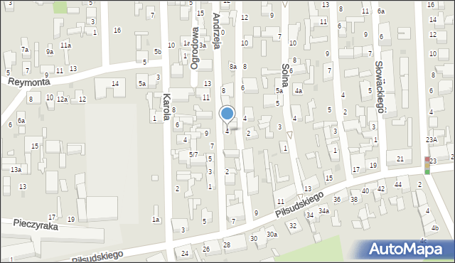 Zgierz, Andrzeja, 4, mapa Zgierz