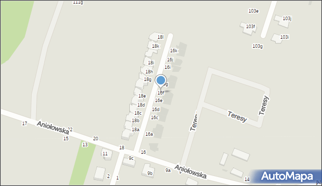 Zgierz, Aniołowska, 16f, mapa Zgierz