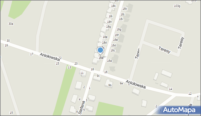Zgierz, Aniołowska, 18a, mapa Zgierz