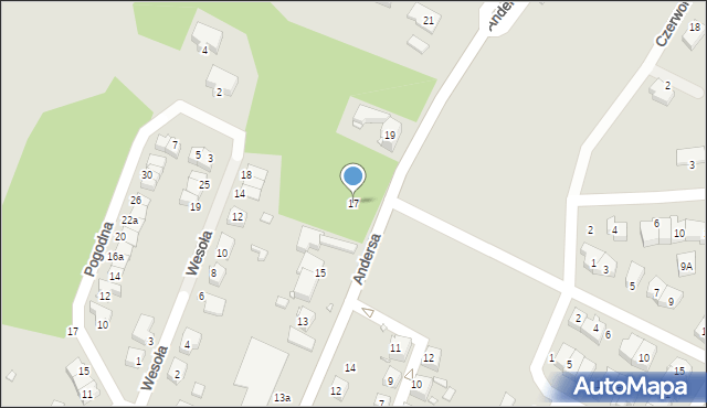 Zgorzelec, Andersa Władysława, gen., 17, mapa Zgorzelec