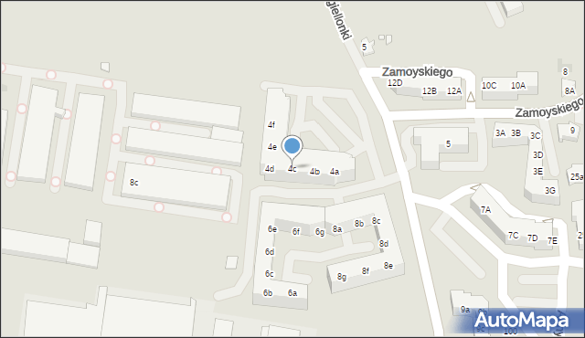 Zielona Góra, Anny Jagiellonki, 4c, mapa Zielona Góra