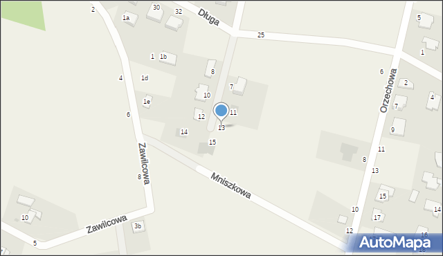 Zielonka, Anyżowa, 13, mapa Zielonka