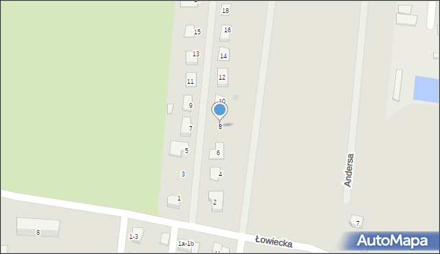 Złocieniec, Andersa Władysława, gen., 8, mapa Złocieniec