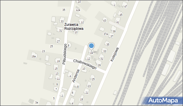 Żurawica, Andersa Władysława, gen., 14, mapa Żurawica