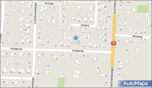 Zwoleń, Andersa Władysława, gen., 10A, mapa Zwoleń