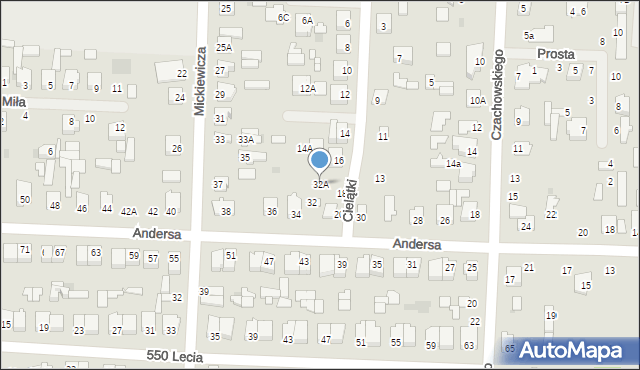 Zwoleń, Andersa Władysława, gen., 32A, mapa Zwoleń