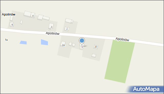 Apolinów, Apolinów, 1, mapa Apolinów