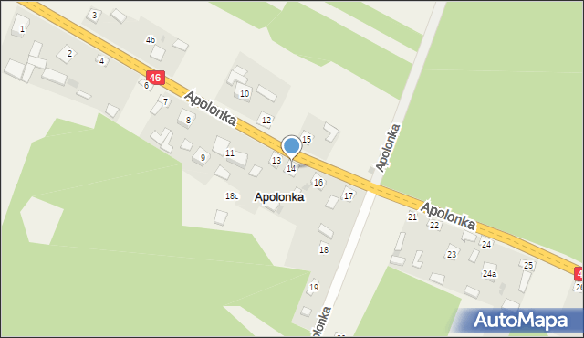 Apolonka, Apolonka, 14, mapa Apolonka