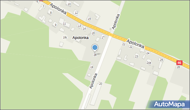 Apolonka, Apolonka, 18, mapa Apolonka