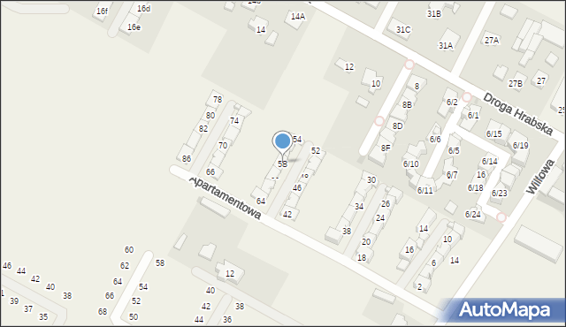 Falenty Nowe, Apartamentowa, 58, mapa Falenty Nowe