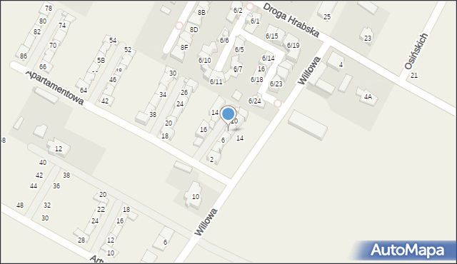 Falenty Nowe, Apartamentowa, 8, mapa Falenty Nowe