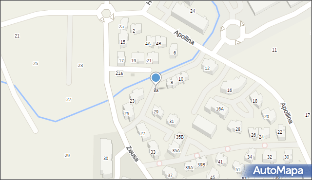 Kowale, Apollina, 8a, mapa Kowale