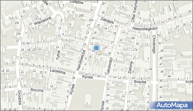 Leszno, Aptekarska, 4, mapa Leszno