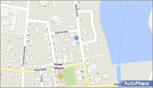 Nowe Miasto, Apteczna, 5, mapa Nowe Miasto