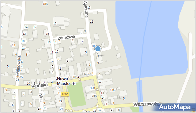 Nowe Miasto, Apteczna, 8, mapa Nowe Miasto
