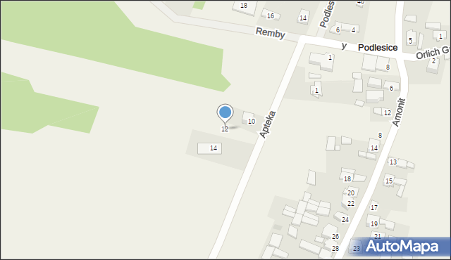 Podlesice, Apteka, 12, mapa Podlesice