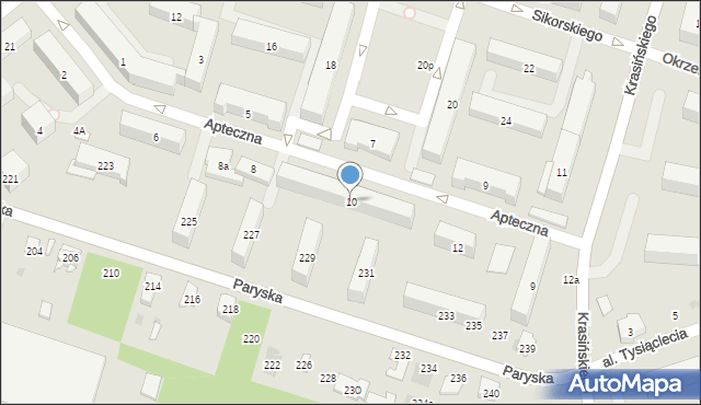 Skarżysko-Kamienna, Apteczna, 10, mapa Skarżysko-Kamienna