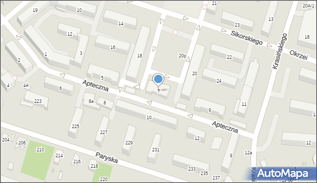 Skarżysko-Kamienna, Apteczna, 7, mapa Skarżysko-Kamienna