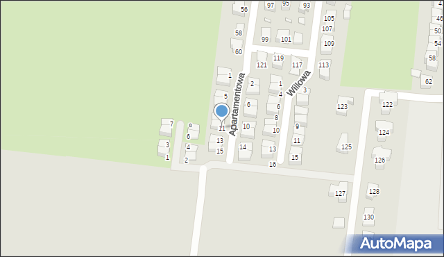 Świebodzin, Apartamentowa, 11, mapa Świebodzin