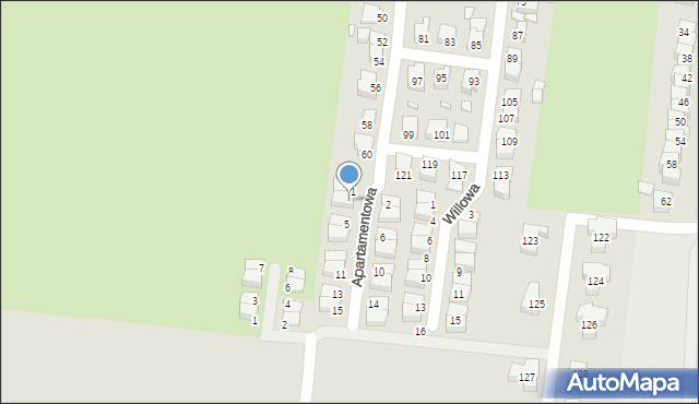 Świebodzin, Apartamentowa, 3, mapa Świebodzin