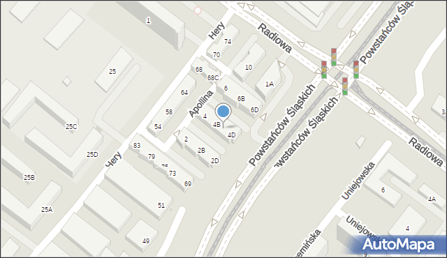 Warszawa, Apollina, 4C, mapa Warszawy