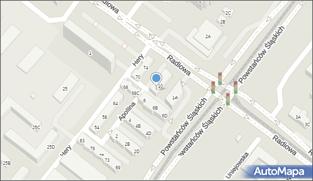 Warszawa, Apollina, 8, mapa Warszawy