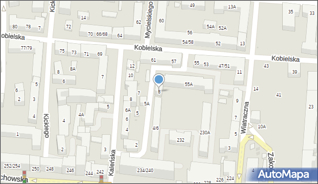 Warszawa, Apteczna, 8, mapa Warszawy