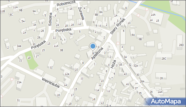 Zawiercie, Apteczna, 6, mapa Zawiercie