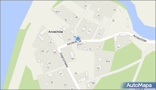 Arciechów, Arciechów, 27, mapa Arciechów