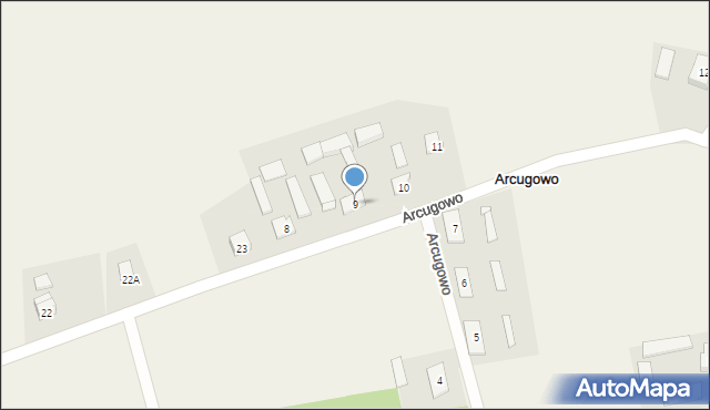 Arcugowo, Arcugowo, 9, mapa Arcugowo