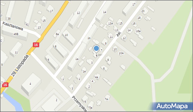 Augustów, Armii Krajowej, 5, mapa Augustów