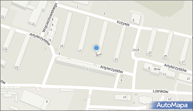 Barcin, Artylerzystów, 19, mapa Barcin