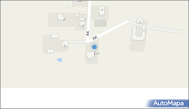 Bednary, Armii Krajowej, 9, mapa Bednary