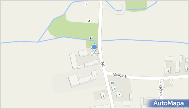 Benice, Armii Krajowej, 11, mapa Benice