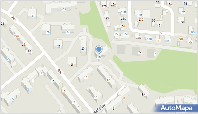 Białystok, Armii Krajowej, 16, mapa Białegostoku