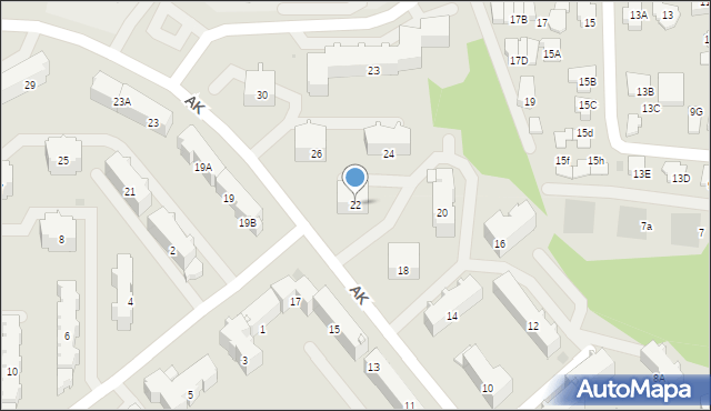 Białystok, Armii Krajowej, 22, mapa Białegostoku